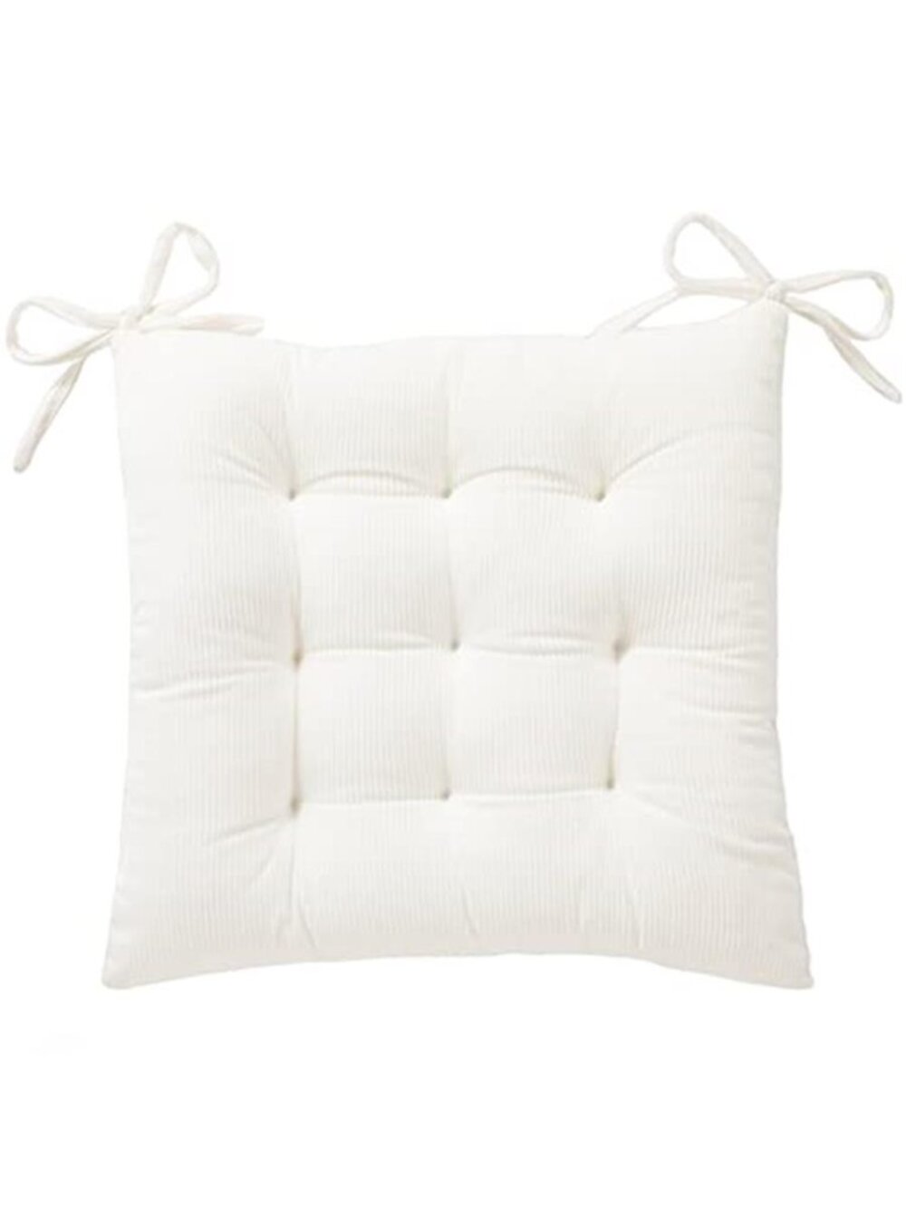 Corduroy Chair Cushion Thick Seat Pad Soft Floor Pillow Tie On Cushion